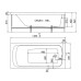 Акриловая ванна 1ACreal Gamma 150х70