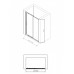 Душевая дверь в нишу BandHours Loft 120-135D 120-135x190