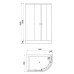 Поддон для душа BandHours Alba R Tray 120х80