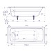 Чугунная ванна Delice Biove 170x75 с антискользящим покрытием