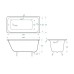 Чугунная ванна Delice Continental Plus 150x70 с отверстиями под ручки