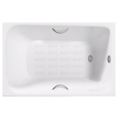Чугунная ванна Delice Continental Plus 100x70 с отверстиями под ручки и анстикользящим покрытием