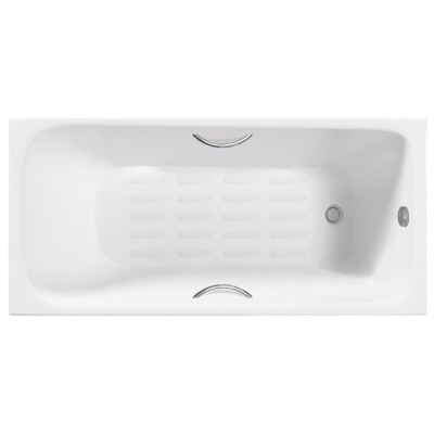 Чугунная ванна Delice Continental Plus 170x75 с отверстиями под ручки и антискользящим покрытием