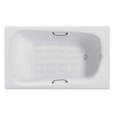 Чугунная ванна Delice Continental 130x70 с отверстиями под ручки и анстикользящим покрытием