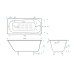 Чугунная ванна Delice Continental 120x70 с антискользящим покрытием