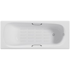Чугунная ванна Delice Continental 140x70 с отверстиями под ручки и антискользящим покрытием