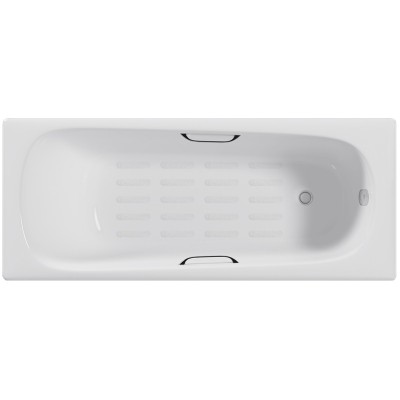 Чугунная ванна Delice Continental 140x70 с отверстиями под ручки и антискользящим покрытием