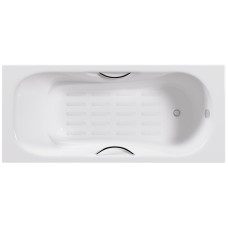 Чугунная ванна Delice Malibu 150x75 с отверстиями под ручки и антискользящим покрытием