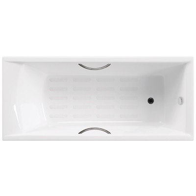 Чугунная ванна Delice Prestige 170x70 с отверстиями под ручки и антискользящим покрытием