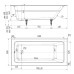 Чугунная ванна Delice Parallel 170x80 с антискользящим покрытием