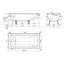 Чугунная ванна Delice Parallel 150x70 с ручками и антискользящим покрытием