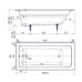 Чугунная ванна Delice Parallel 180x80 с антискользящим покрытием