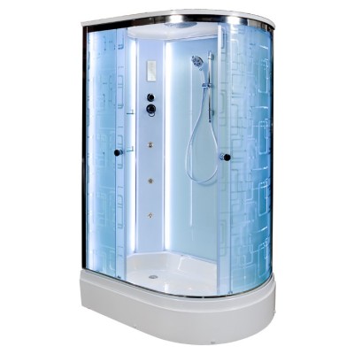 Душевая кабина Deto EM2712 L LED 120x80 с гидромассажем
