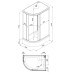Душевая кабина Triton Коралл В 120x80 R мозаика
