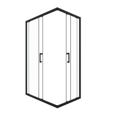 Душевое ограждение Triton Фикс-Блэк 120x80