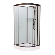 Душевая кабина Frank F408 M Black Б/К 80x80