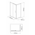 Душевой уголок без поддона BandHours Mike/Side-Glass 1012 B 120x100