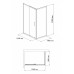 Душевой уголок без поддона BandHours Mike/Side-Glass 1014 B 140x100
