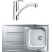 Комплект  Мойка кухонная Grohe K400 31566SD0 + Смеситель Grohe Eurosmart 30260002 для кухонной мойки