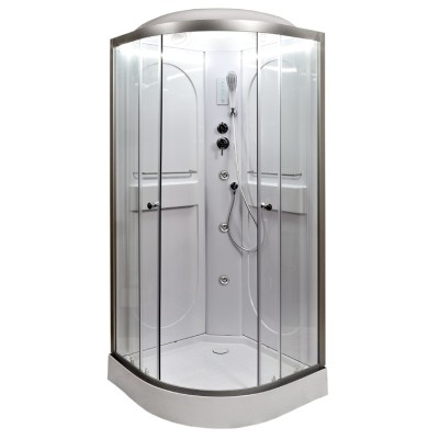 Душевая кабина Deto L609 LED+GM 90x90 с гидромассажем