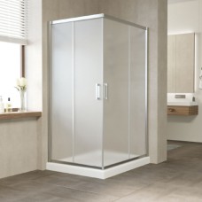 Душевой уголок Vegas Glass ZA-F 100*90 08 10 профиль глянцевый хром, стекло сатин 