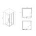 Душевое ограждение Abber Schwarzer Diamant AG02090BDTH 90x90