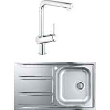 Комплект  Мойка кухонная Grohe K400 31566SD0 + Смеситель Grohe Minta 32168000 для кухонной мойки 