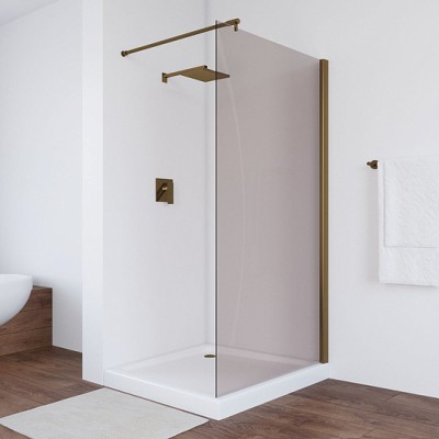 Душевая перегородка Vegas Glass EAF 86 05 05 профиль бронза, стекло бронза