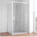 Душевой уголок Vegas Glass ZP+ZPV 110*80 01 01 профиль белый, стекло прозрачное
