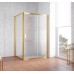 Душевой уголок Vegas Glass ZP+ZPV 140*80 09 02 профиль золото, стекло шиншилла