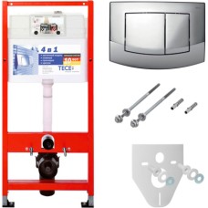 Система инсталляции для унитазов TECE TECEbase kit 9400005 4 в 1 с кнопкой смыва 