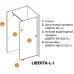 Душевая перегородка Cezares Liberta-L-1-95-C-Cr