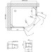 Душевой уголок Vegas Glass AFS-F 110*100 01 01 L профиль белый, стекло прозрачное