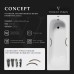 Чугунная ванна Vinsent Veron Concept 165x70x42 с дугообразными бронзовыми ручками