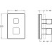 Термостат Jacob Delafon Square E98729-CP для душа