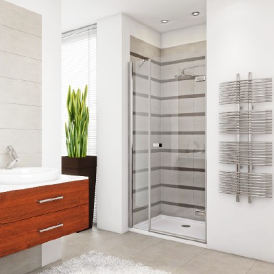 Душевая дверь в нишу GuteWetter Trend Door GK-862BP правая 135 см стекло бесцветное Two, профиль хром