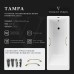 Чугунная ванна Vinsent Veron Tampa 170x70x42 с квадратными золотыми ручками