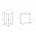Душевое ограждение Abber Schwarzer Diamant AG02080B5 80x80