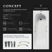 Чугунная ванна Vinsent Veron Concept 170x70x42 с квадратными золотыми ручками
