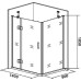 Душевой уголок Good Door Saturn WTW+SP левый 140х80х185 см