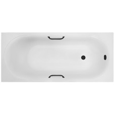 Ванна из искусственного камня Delice Dolce 170x75 глянцевая с черными ручками DLR330059RB-G