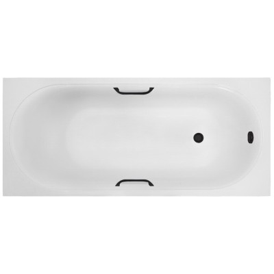 Ванна из искусственного камня Delice Dolce 170x75 глянцевая с черными ручками DLR330059RB-G