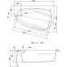 Акриловая ванна Cersanit Joanna 140 R ультра белый
