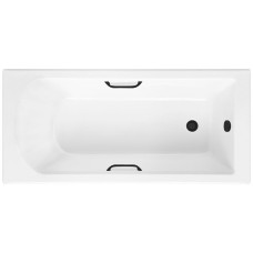 Ванна из искусственного камня Delice Scandi 190x80 глянцевая с черными ручками DLR330032RB-G