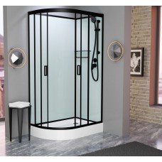 Душевая кабина Frank F418R Black Б/К 100x80