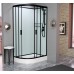 Душевая кабина Frank F418R Black Б/К 100x80
