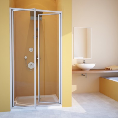 Душевая дверь в нишу GuteWetter Practic Door GK-402 88-92 см стекло бесцветное, профиль матовый хром