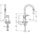 Смеситель VitrA Fold S Sink Mixer A42155EXP для кухонной мойки