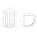 Душевое ограждение Abber Schwarzer Diamant AG01080M 80x80