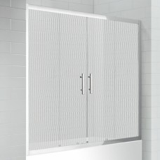 Шторка на ванну Cezares Eco O VF 2 170/145 P Cr стекло punto 